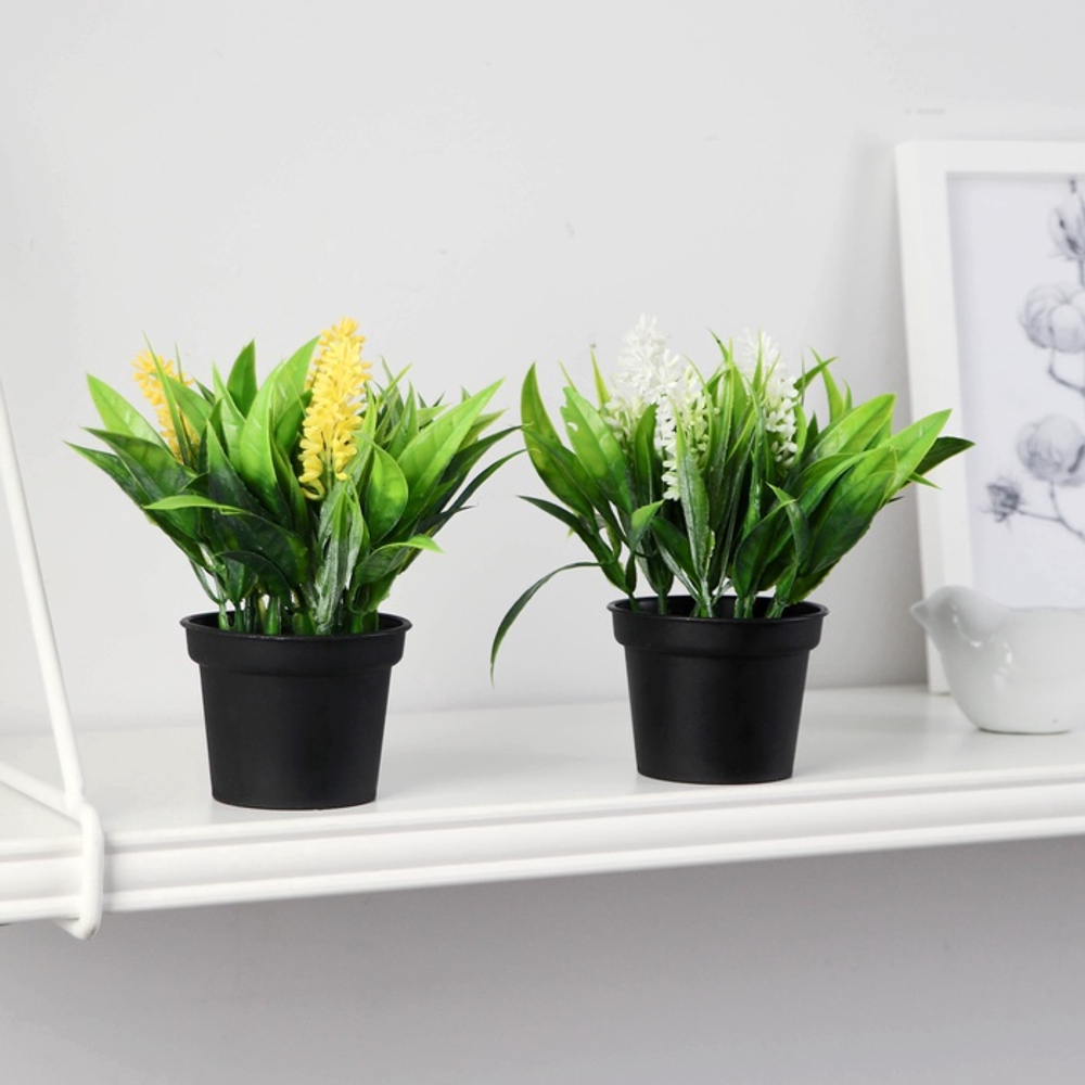 Искусственный цветок в горшке «Аллиум люкс», 7×12 см, МИКС