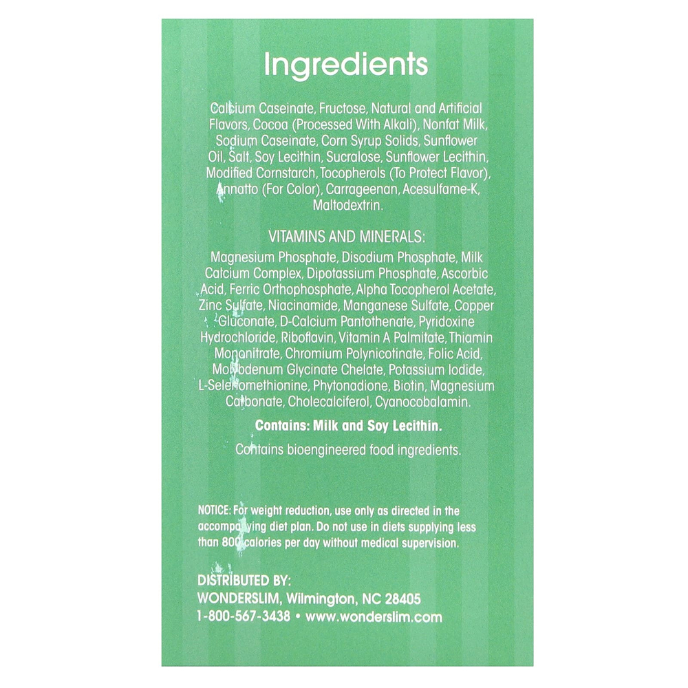 WonderSlim, Meal Shake, Meal Shake, крем Cocomint, 7 пакетиков по 28 г