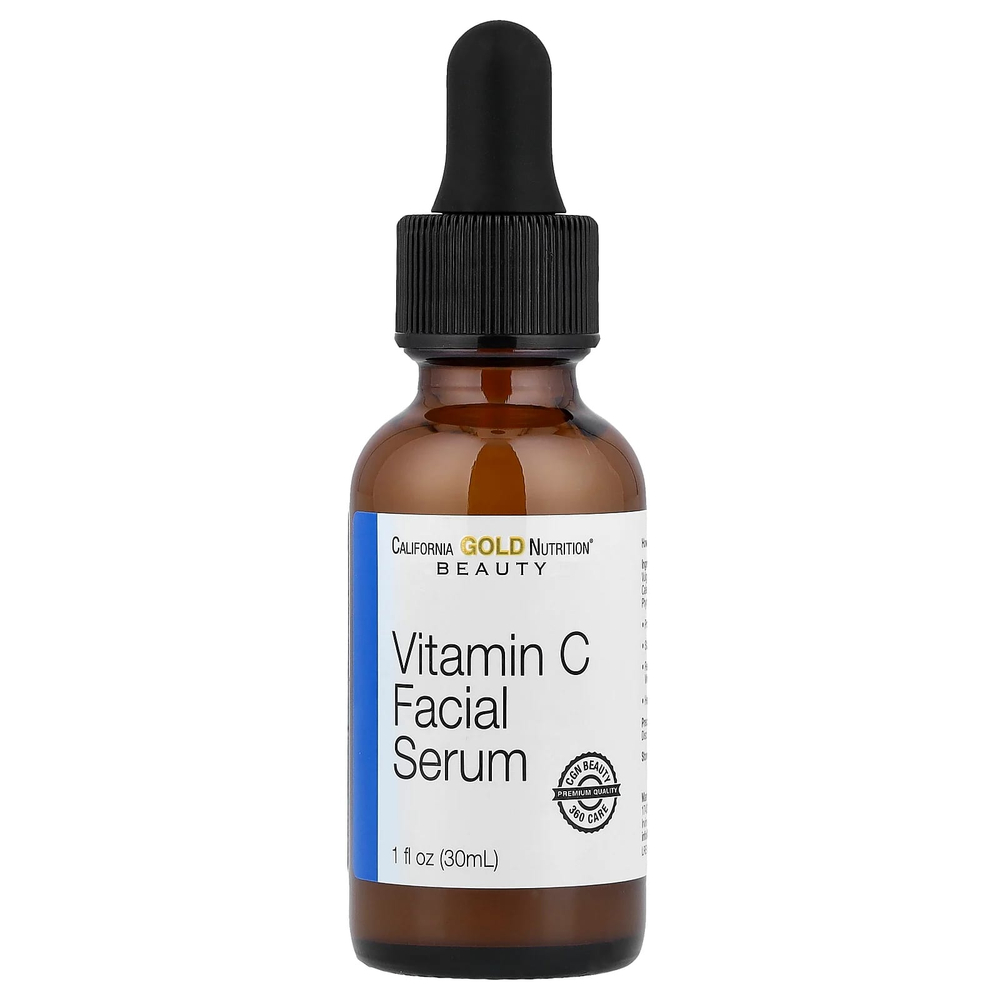 California Gold Nutrition, Beauty, антивозрастная сыворотка для лица с витамином C, 30 мл (1 жидк. унция)