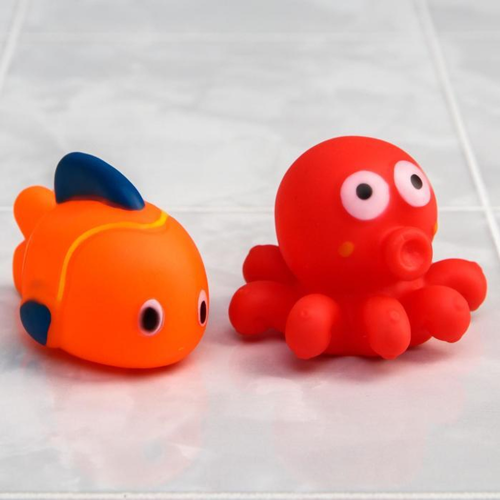 2932014 Набор резиновых игрушек для игры в ванной «Морские малыши», 4 шт.
