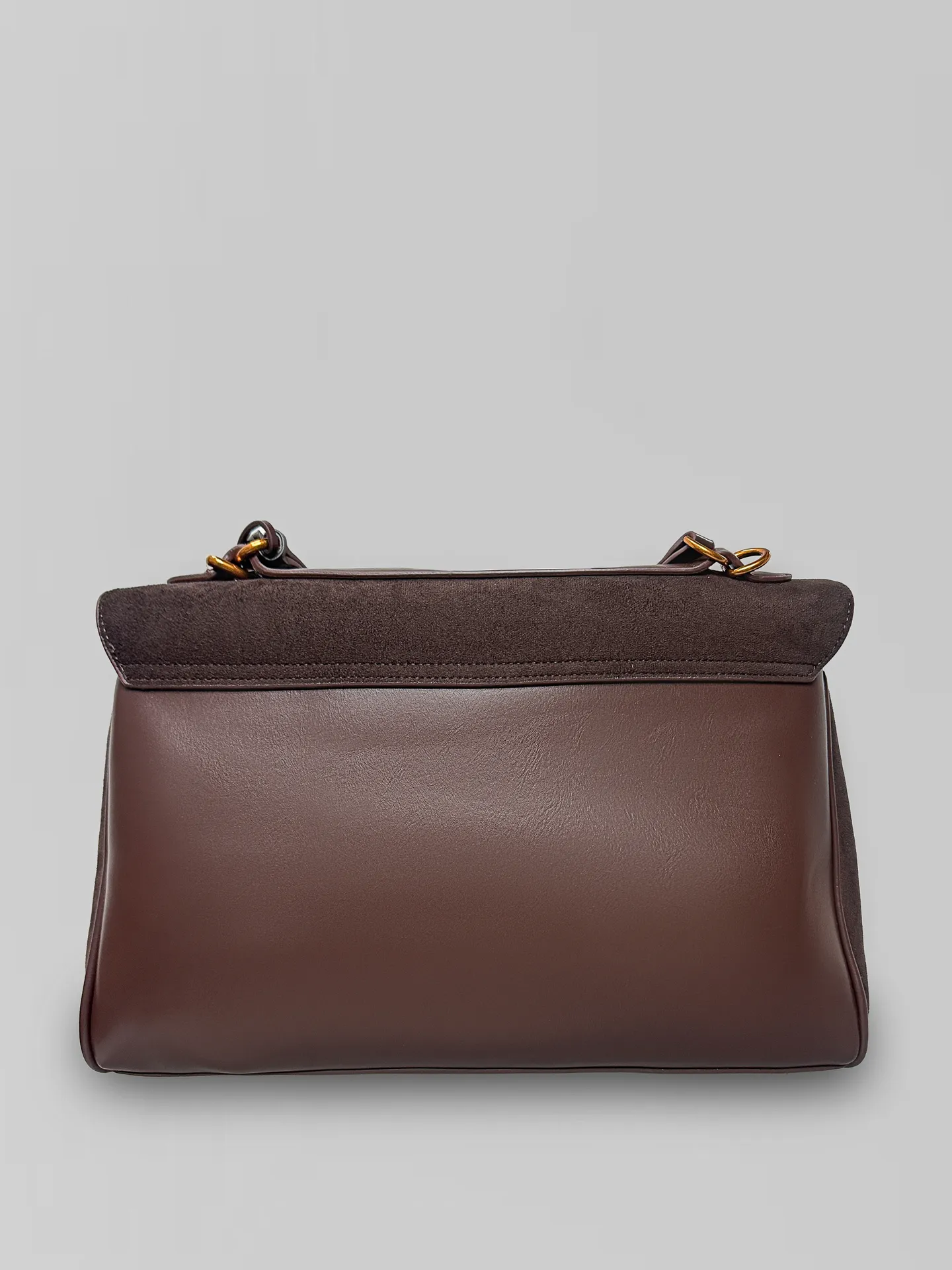 Сумка 8733 замшевая комбинированная с кожаными вставками прямоугольной формы