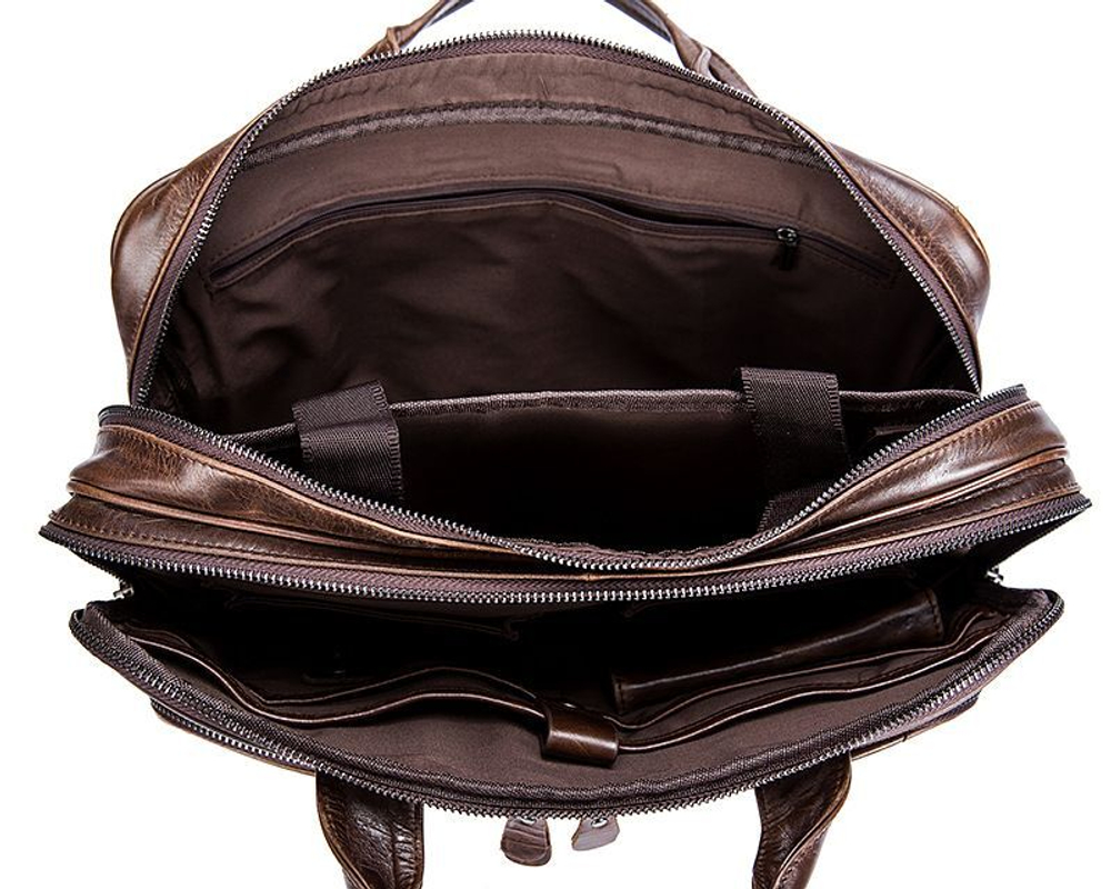 сумка-портфель из натуральной кожи для ноутбука 15 дюймов