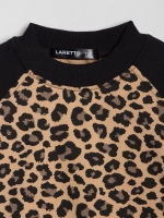 Костюм для девочки с юбкой леопардовый