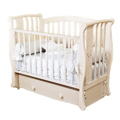 Детская кроватка Красная Звезда Ярослава С-551 (маятник продольный) 120x60 см слоновая кость