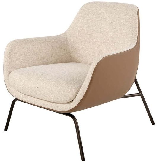 Кресло 5099/A226 с обивкой из ткани и экокожи Испания 