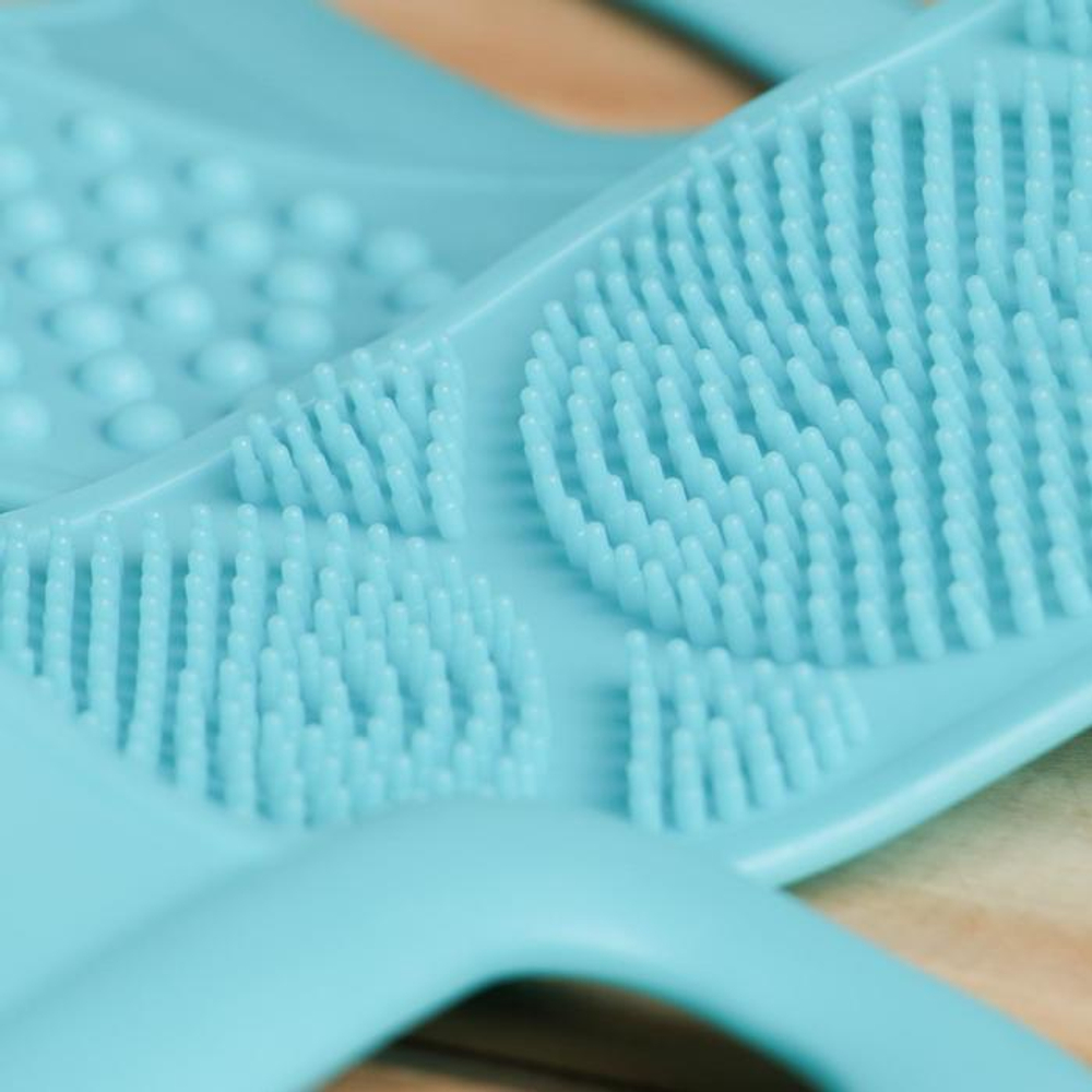 7105333 Массажер для тела "Мочалка", бирюзовый, 11х70см 7105333