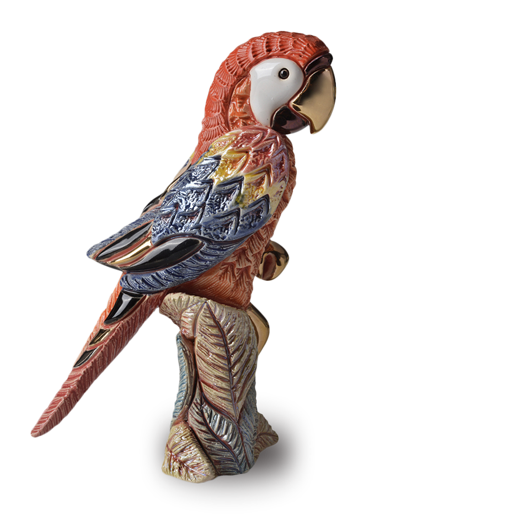 De Rosa Rinconada Статуэтка керамическая Красный Попугай
