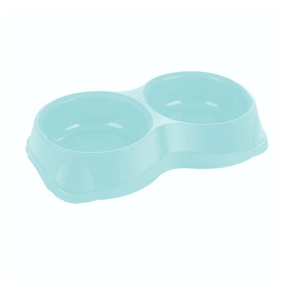 Миска для животных двойная 2х350мл ментол