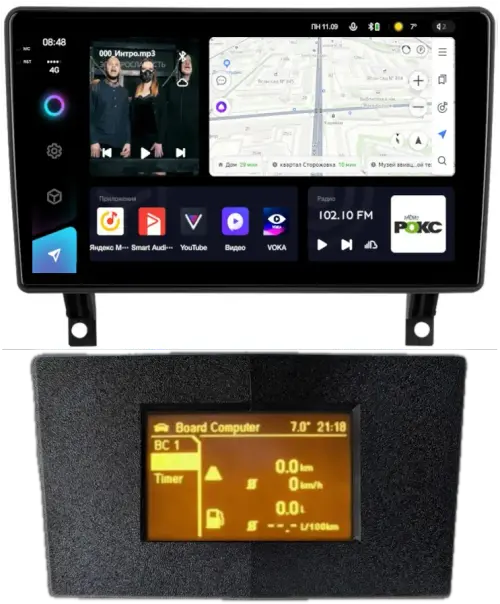 Магнитола для Opel Antara 2006-2015 (перенос БК вниз, черная) - Teyes CC3-2K QLed Android 10, Быстрая, SIM-слот, CarPlay