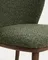 Полубарный стул Ciselia из темно-зеленого шенилла с ножками из ясеня в отделке орех