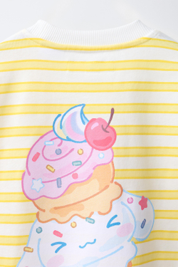 ZARA ФУТБОЛКА В ПОЛОСКУ CINNAMOROLL © SANRIO, ЖЕЛТЫЙ