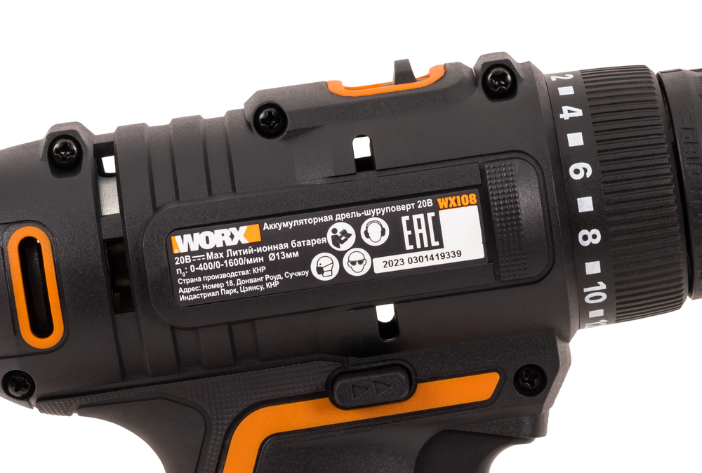 Дрель-шуруповерт аккумуляторная WORX WX108.9