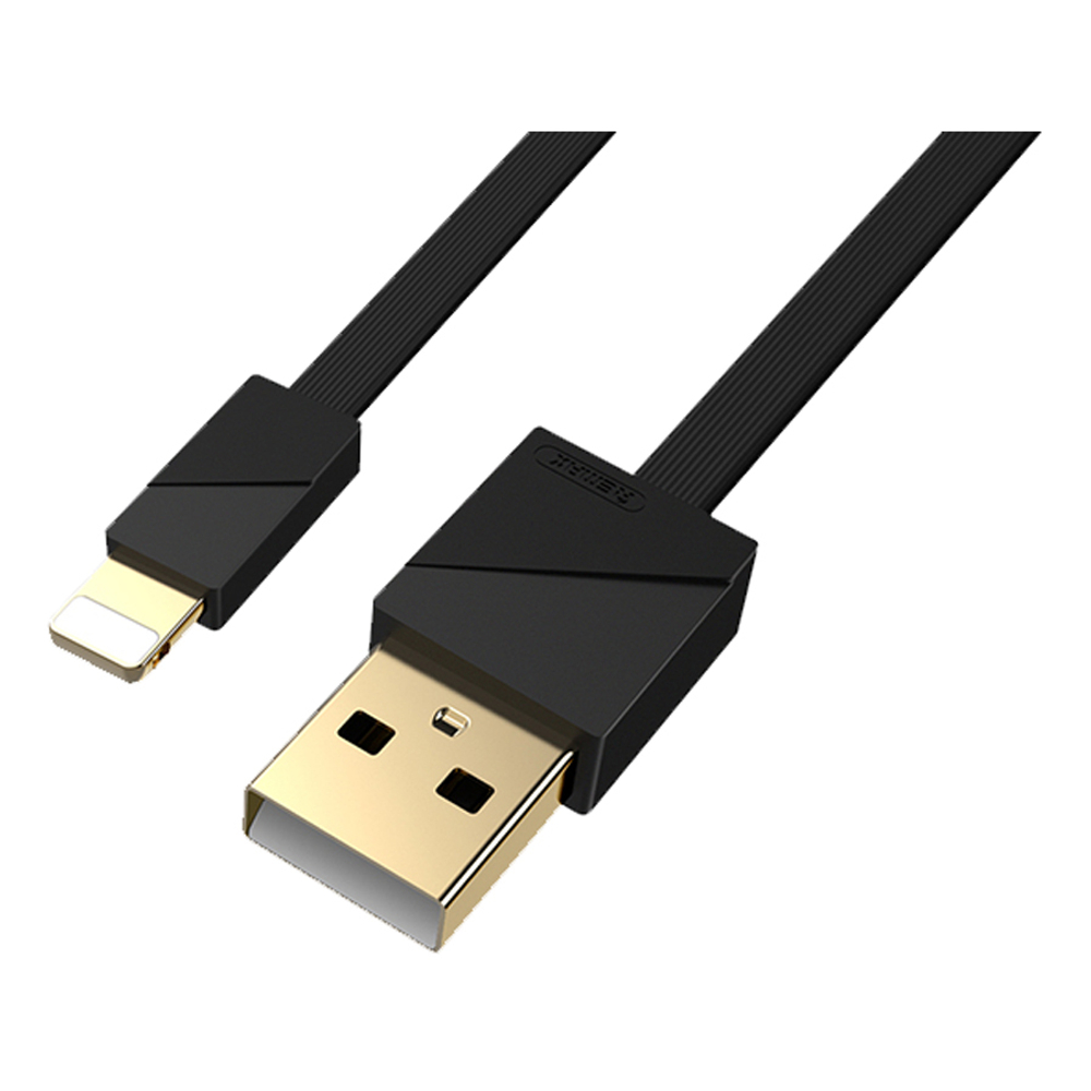 Кабель USB - Lightning (для iPhone) Remax RC-048i (3A, плоский) Черный