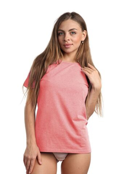 Женская футболка из хлопка (Размер: S) (Цвет: ярко-розовый)