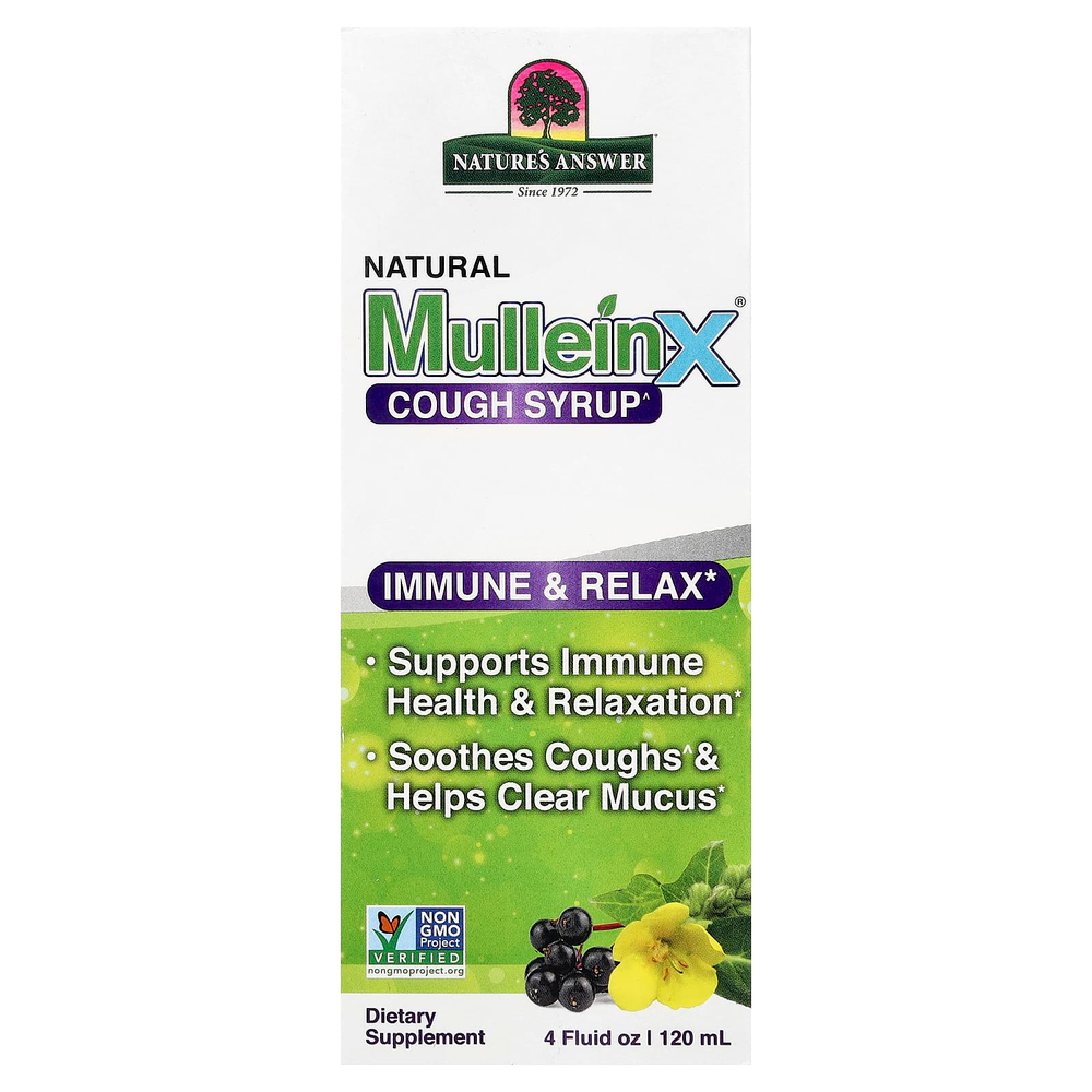 Nature's Answer, натуральный сироп от кашля от Mullein-X®, 120 мл (4 жидк. унции)