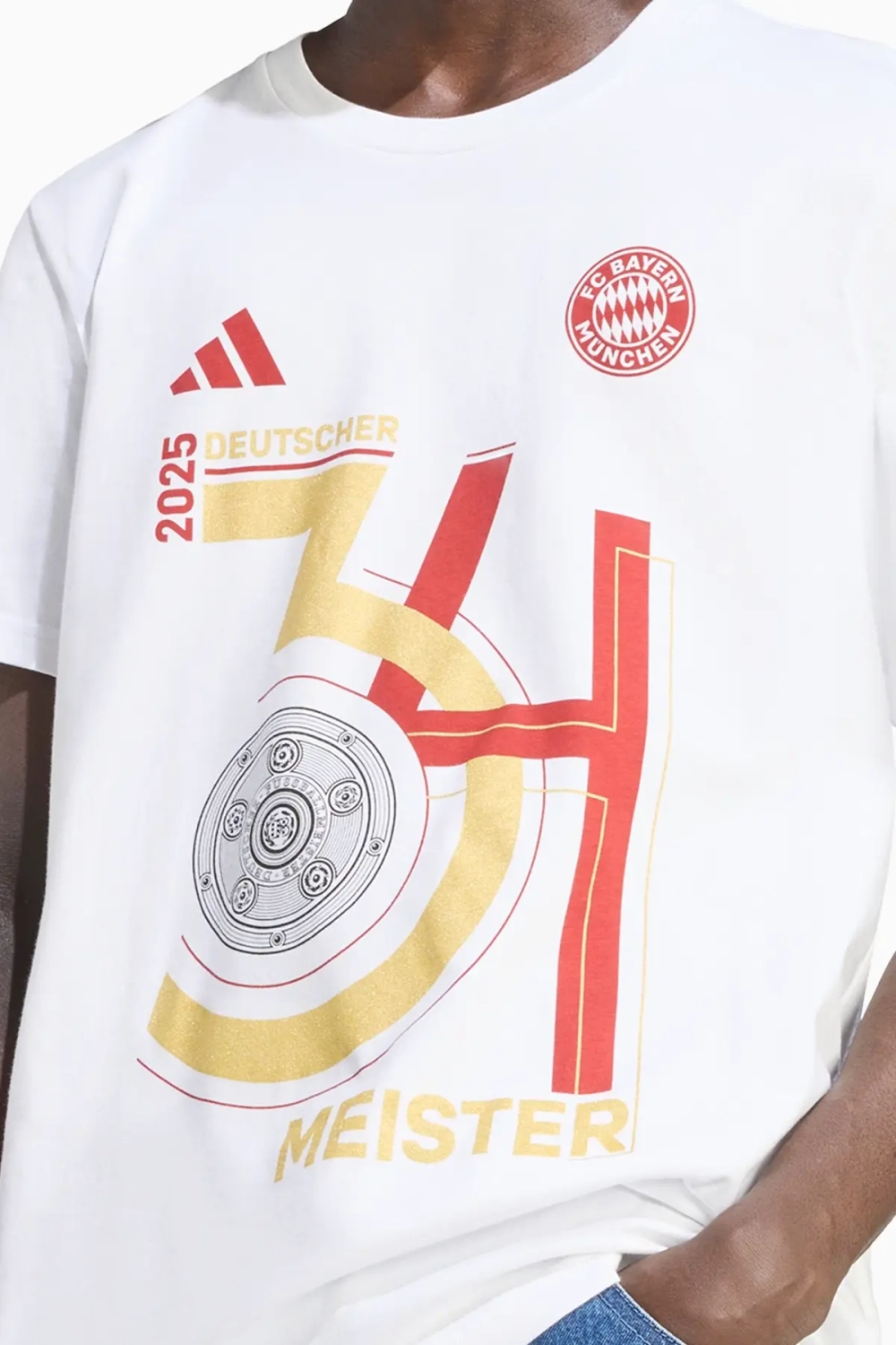 Футболка adidas FC Bayern 2025 Championship Winner - белый