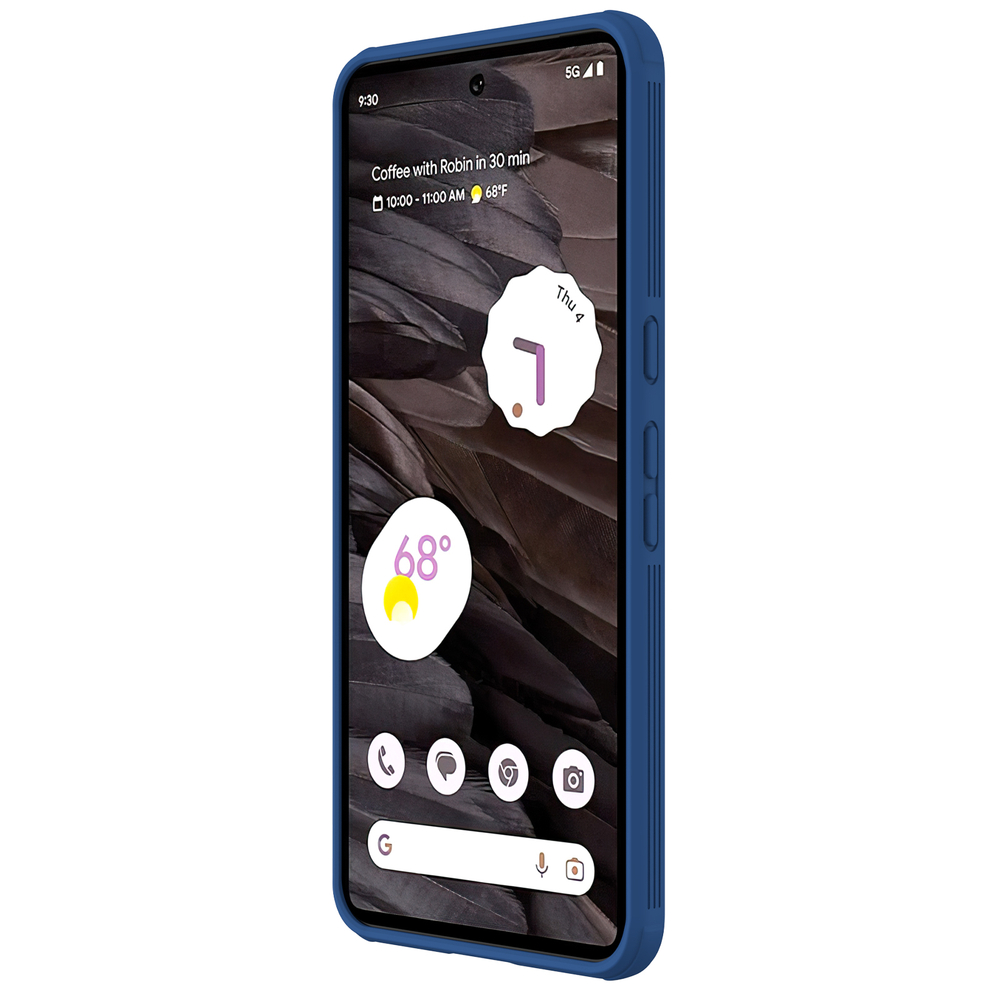 Противоударный чехол синего цвета с защитной шторкой для камеры от Nillkin на Google Pixel 8 Pro, серия CamShield Pro Case