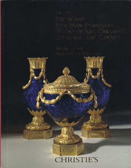 Каталог аукциона Christie's, Нью-Йорк, Европейская мебель, предметы искусства, керамика, гобелены, ковры от 17-18 мая 2005 года