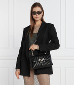 Кожаная сумка-мессенджер love lady puff classic Pinko - черный(100043 A0GK)