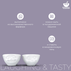 Набор чаш tassen, laughing & tasty, 100 мл, белый, 2 шт.