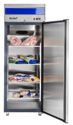 Шкаф холодильный среднетемпературный ШХс-0,7-01 нерж. (верхний агрегат)