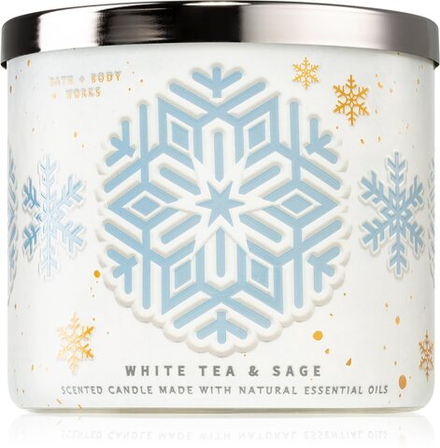 Bath & Body Works White Tea& Sage - ароматическая свеча /   411  g  / GTIN 667555539524