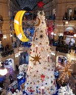 Уличная елка каркасная "Уральская белая" (белая пвх) 25 м