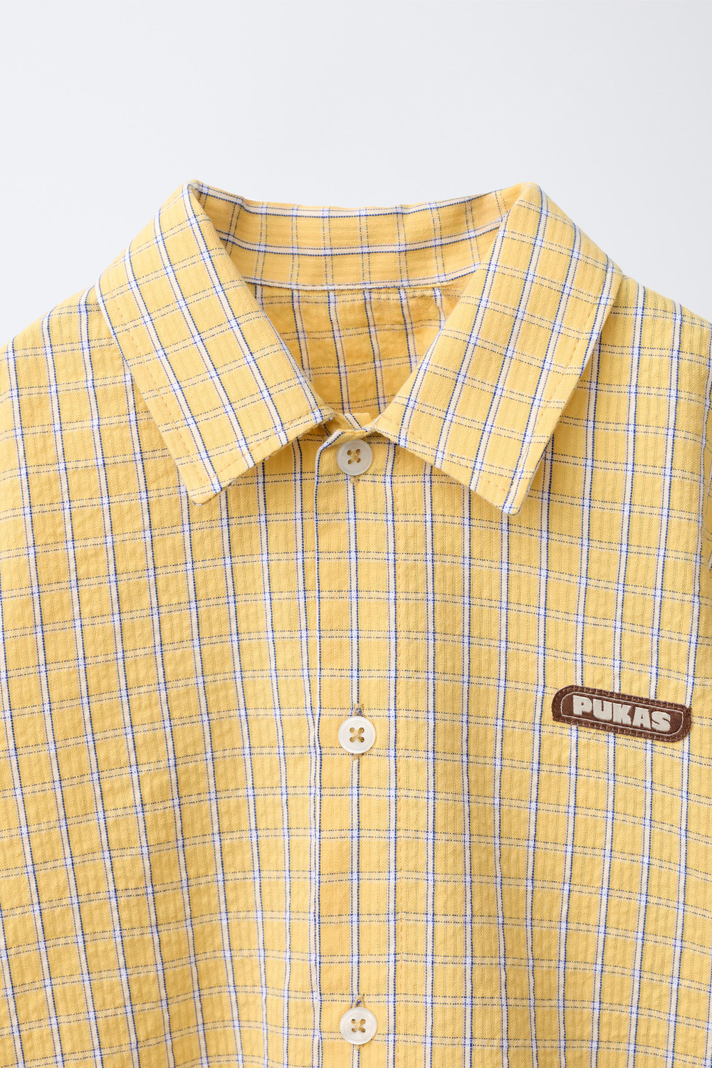 ZARA X PUKAS РУБАШКА В КЛЕТКУ PUKAS SURF, ЖЕЛТЫЙ