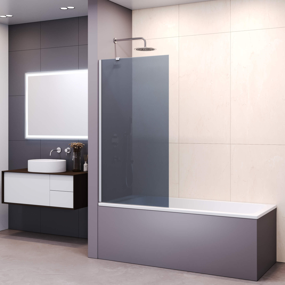 Шторка на ванну RGW SC-150 (Тонированное (Серое), 800)