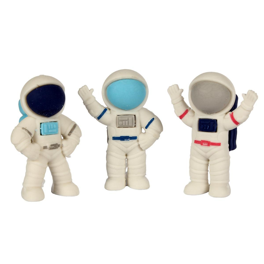 Ластик "Космонавт" 4,5 см, 3 вида микс, в инд. пакете , С-40342