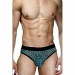 Мужские трусы тонги синие с леопардовым принтом La Blinque LB15358