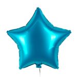 Шар (18''/46 см) Звезда, Аквамарин, Сатин, 1 шт.