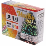 Гирлянда для дома 9,5м 100 ламп LED прозрач.пров.,8 реж, IP-20, Мультицвет (возможность соединения)