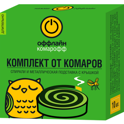 Спирали от комаров Комарофф "длительно" 10 шт