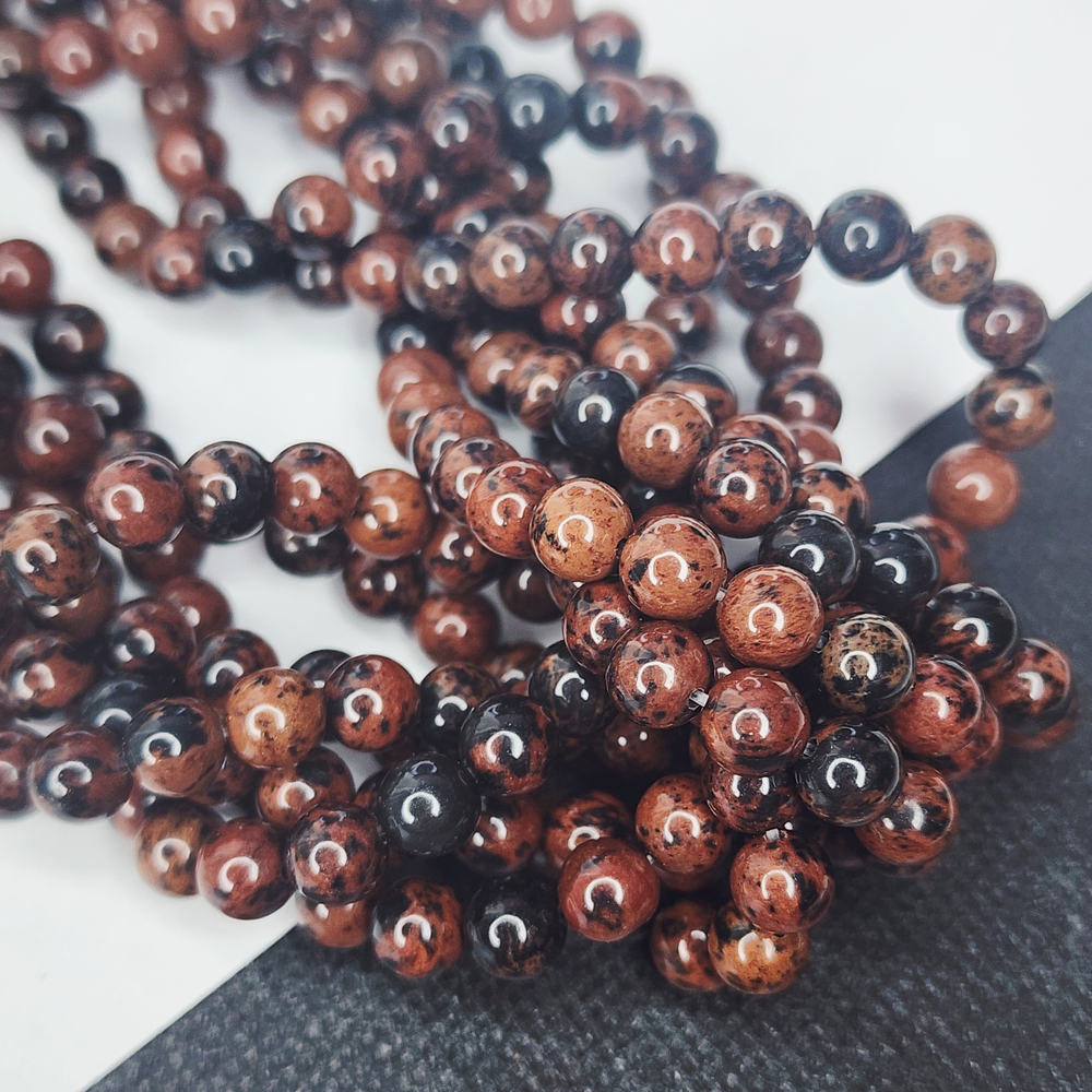 Обсидиан, гладкий шар, красочный, р-р 6мм