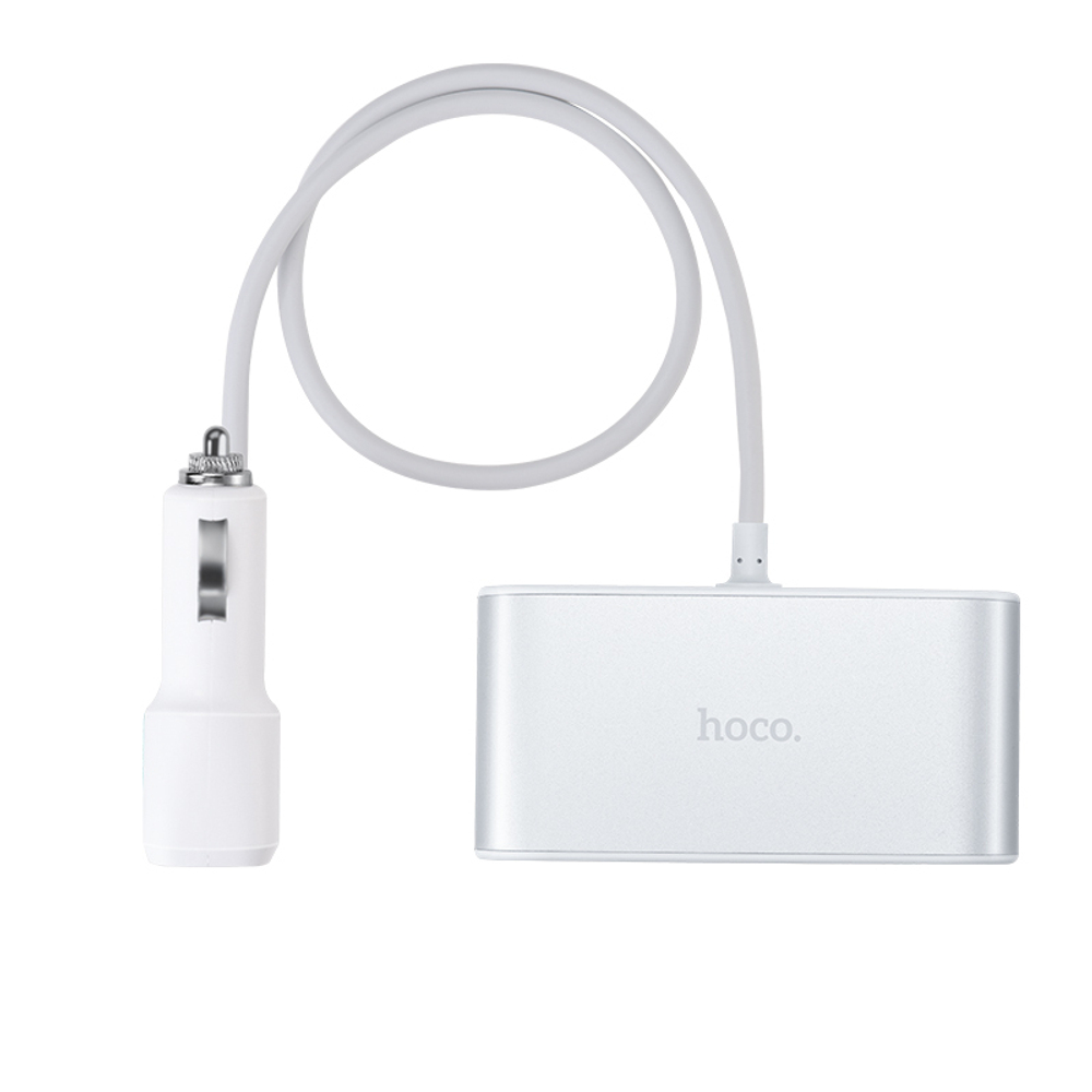Разветвитель прикуривателя hoco Z13, 3 гнезда, 2 USB