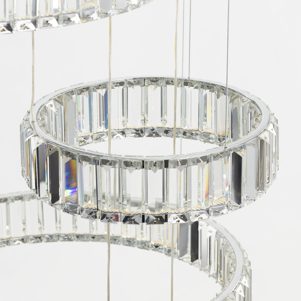 Citilux Чезаре CL338661 LED Люстра хрустальная с пультом Хром