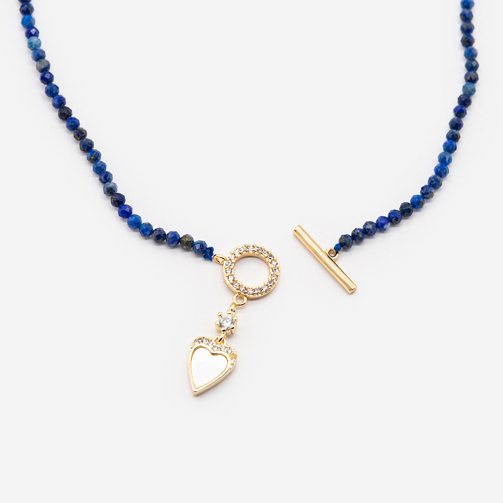 Замок тогл "Сверкающий", 11*11мм, фианиты, позолота