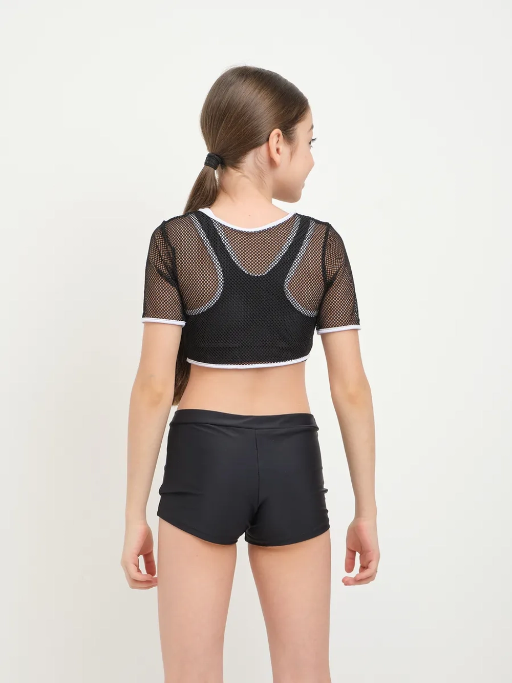 купальник раздельный 3 в 1 спортивный топ шорты накидка