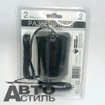 Разветвитель прикуривателя 2гнезда + 2USB в Подстаканник сLEDподсв RED 900mA/КОР/ Nova Bright  47576