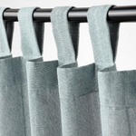 Комплект штор IKEA LENDA (ЛЕНДА), Светло-бирюзовый, 140х250 см, 2 шт