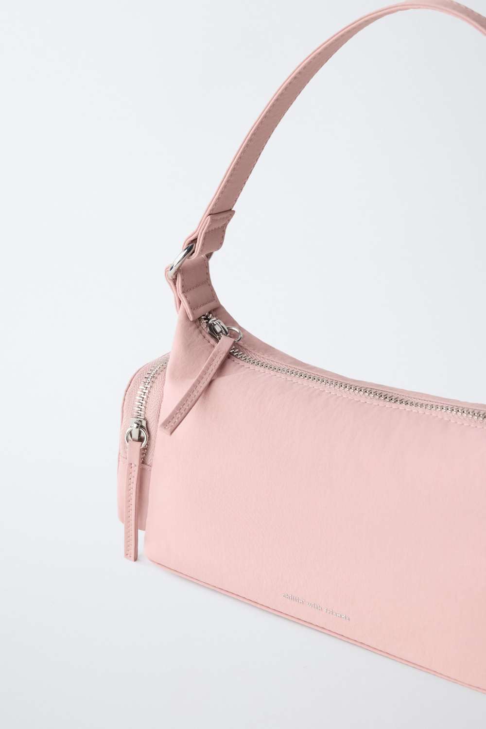 ZARA СУМКА ЧЕРЕЗ ПЛЕЧО С КАРМАНАМИ, РОЗОВЫЙ