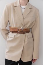 ТОНКИЙ РЕМЕНЬ С ЗАМОЧКОМ BEIGE|NUDE