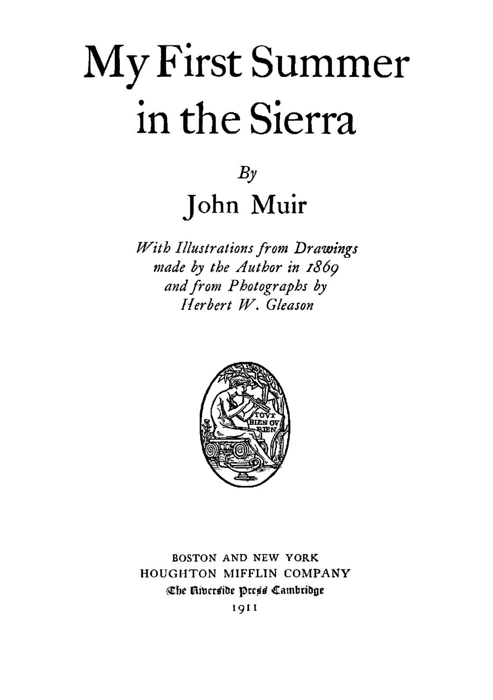 My first summer in the Sierra | Muir John
