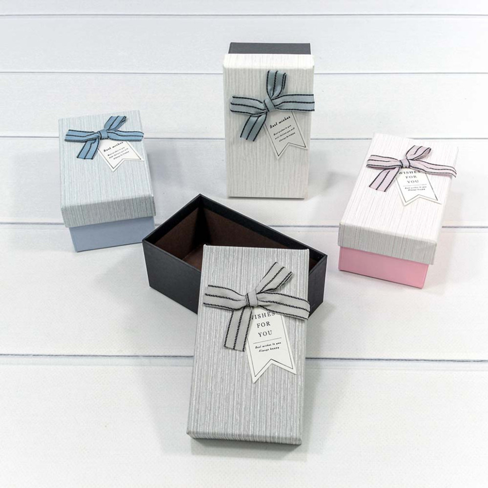 Коробка Ювелирная 13.5х7.5х5.8 см Набор 4 шт (Микс)