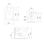 Унитаз подвесной безободковый IDDIS TORRDSEi25 "Torr" безободковый, сиденье дюропласт, микролифт