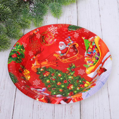 Поднос пластиковый «Добрый Дедушка Мороз» 30см