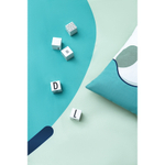 Комплект постельного белья двуспальный из сатина мятного цвета с авторским принтом из коллекции freak fruit