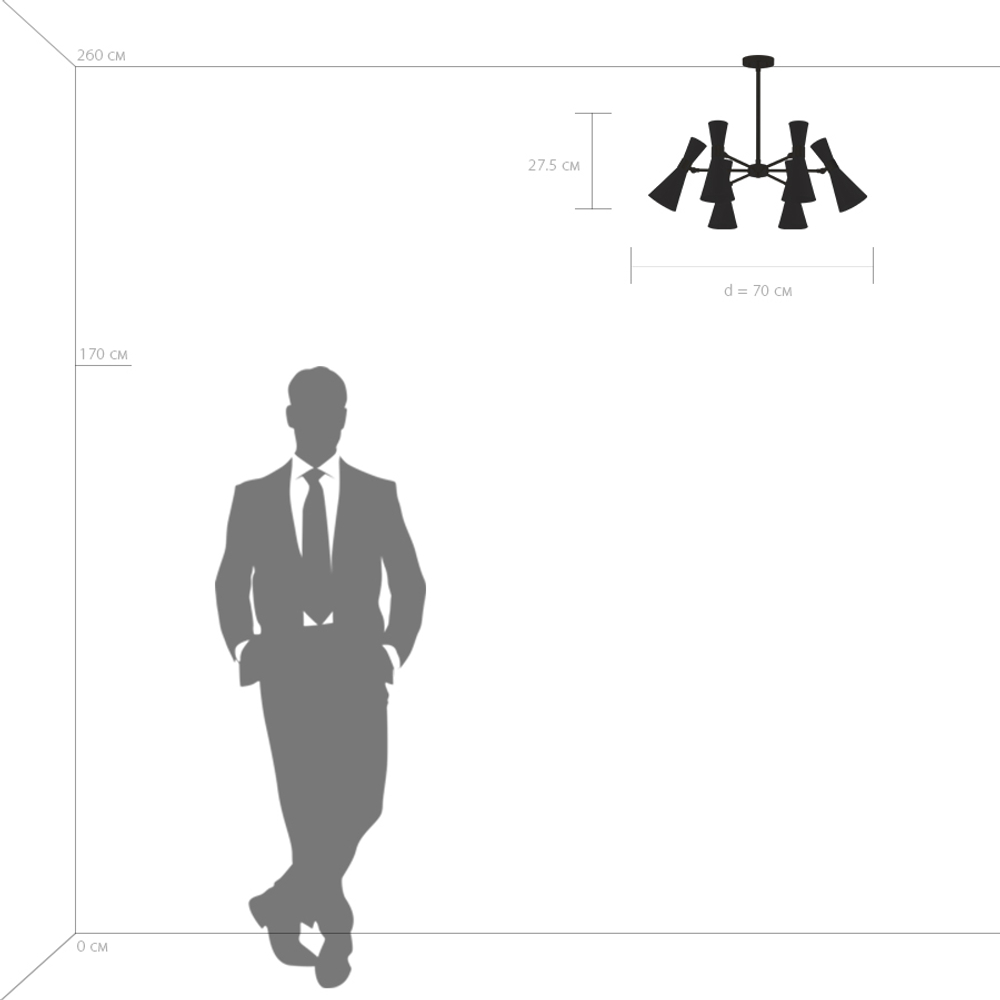 816066 Люстра DUMO 6х40W E14 БЕЛЫЙ МАТОВЫЙ/ЗОЛОТО