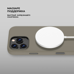 Чехол Liquid Silicone Magsafe для Apple iPhone 16 Pro Max, серый